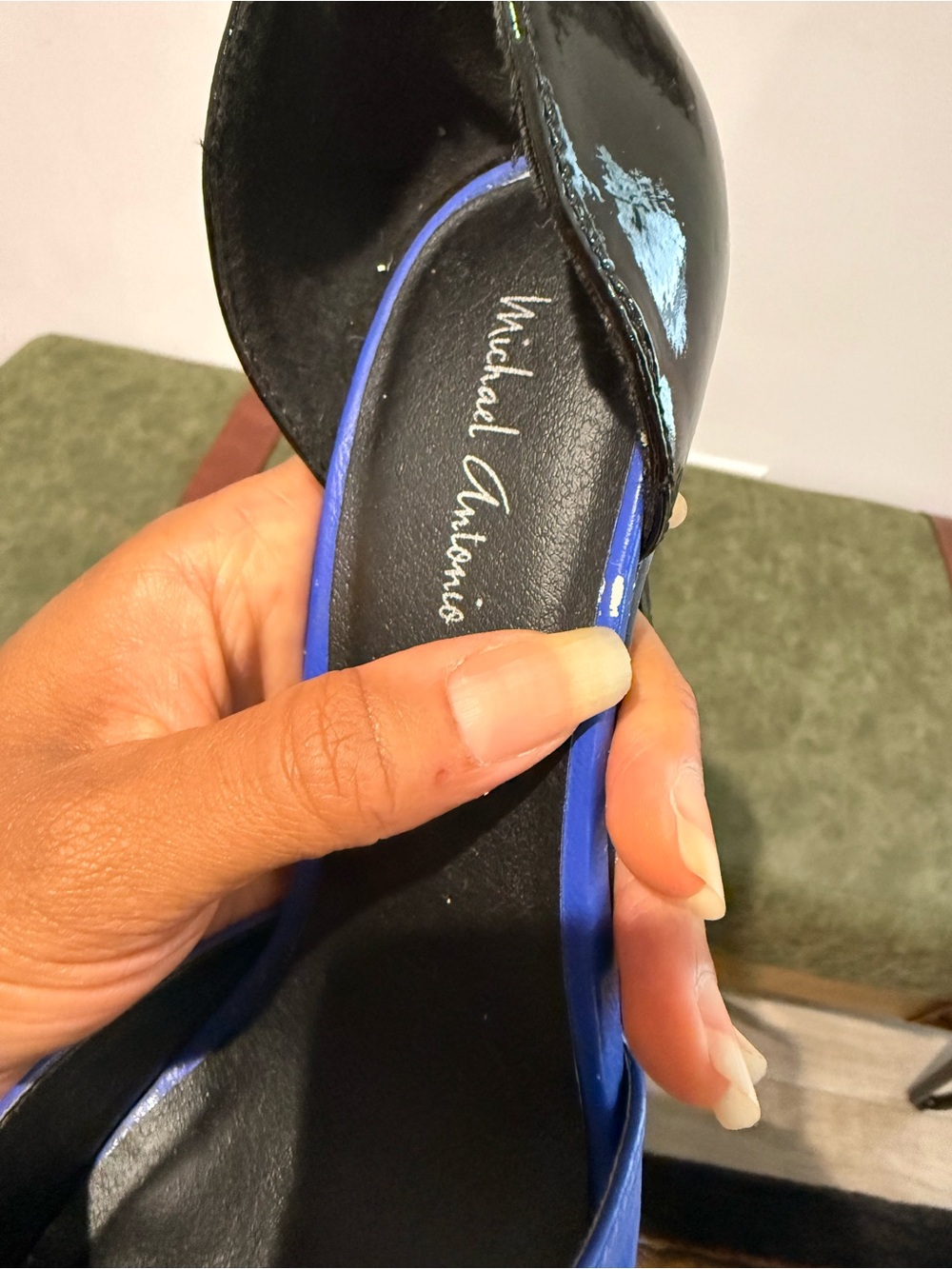 Michael Antonio Electric Blue Pointed D'Orsay Pumps - Picture 7 of 11